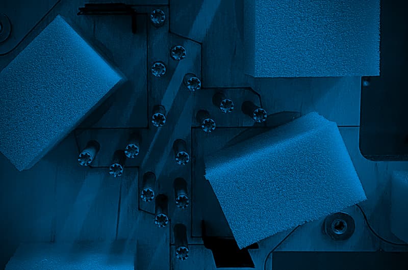 Mechanical stripping tooling for a die-cut sheet